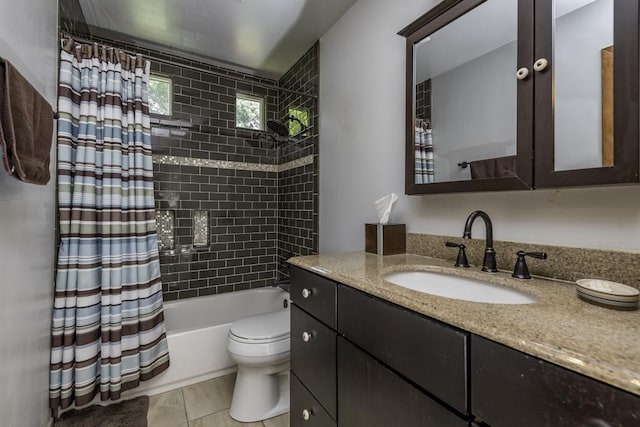 33061 N Rolling Hills Rd, Grayslake, IL 60030 - bathroom with vanity, shower / bath combination with curtain, and toilet