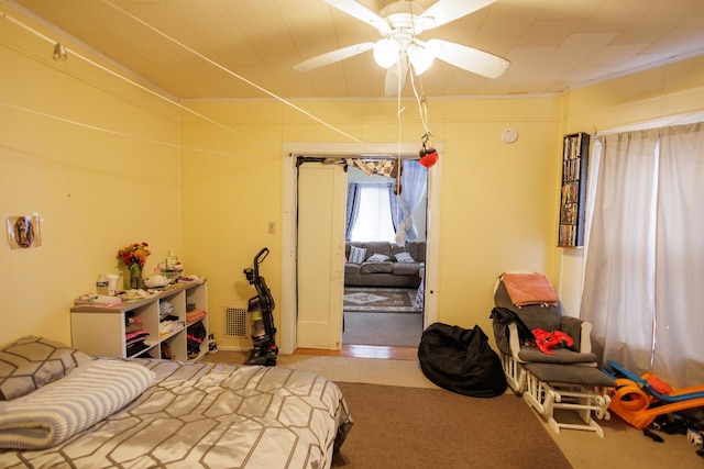 341 S 5th Ave, Kankakee, IL 60901 - bedroom with carpet flooring and ceiling fan