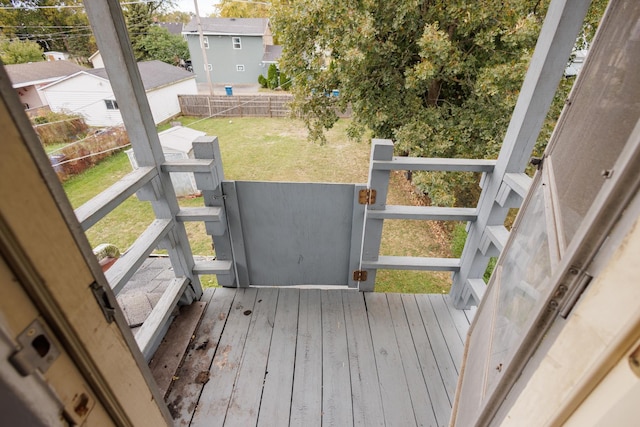 341 S 5th Ave, Kankakee, IL 60901 - wooden deck with a residential view