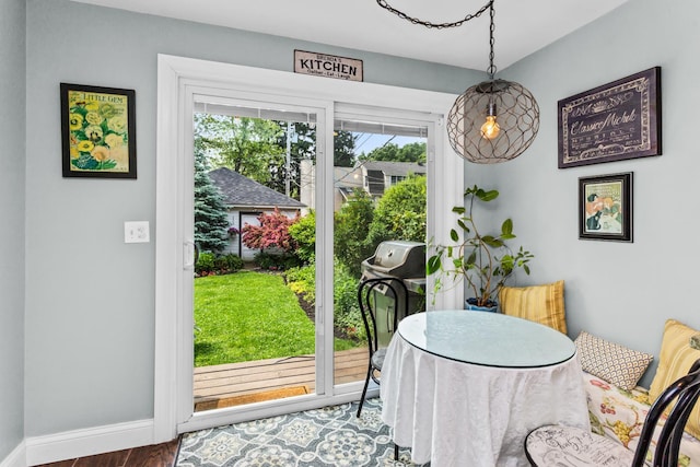 1414 Lincoln St, Evanston, IL 60201 - dining space with wood finished floors and baseboards