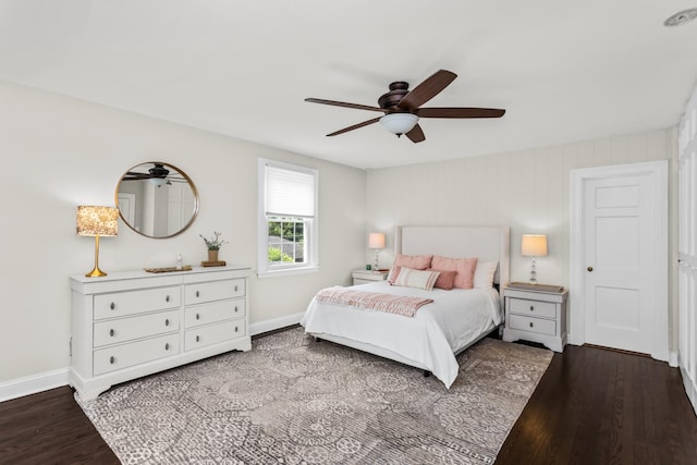 1414 Lincoln St, Evanston, IL 60201 - bedroom with wood finished floors and ceiling fan