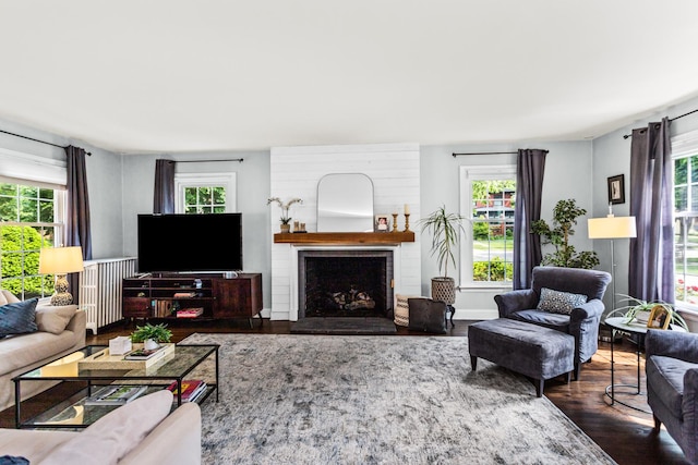 1414 Lincoln St, Evanston, IL 60201 - living area with wood finished floors and a fireplace