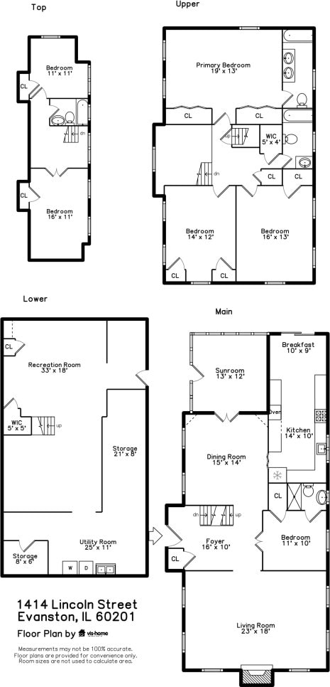 1414 Lincoln St, Evanston, IL 60201 - view of room layout