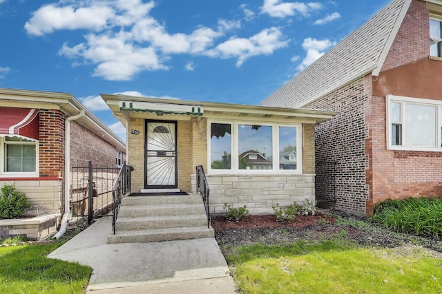 839 N Kildare Ave, Chicago, IL 60651 - property entrance featuring stone siding