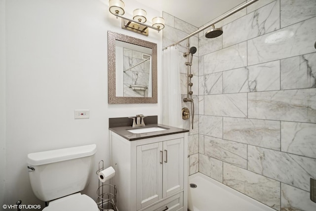 400 E Randolph St Unit 826, Chicago, IL 60601 - bathroom featuring vanity, tiled shower, and toilet