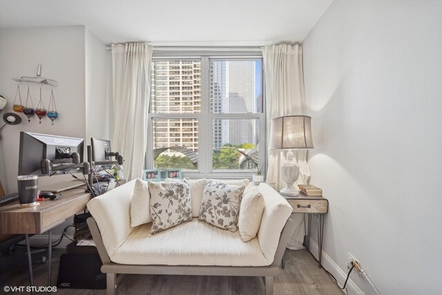 400 E Randolph St Unit 826, Chicago, IL 60601 - sitting room featuring wood finished floors and baseboards