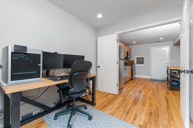 2546 W George St Unit G, Chicago, IL 60618 - office space with light wood finished floors, recessed lighting, and baseboards