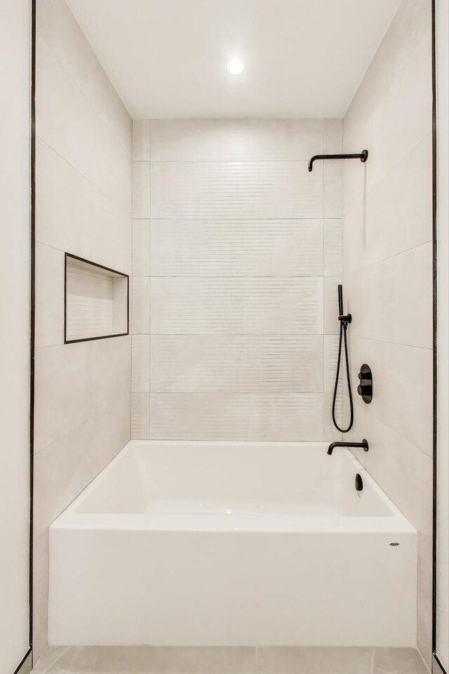613 N Ogden Ave Unit 2E, Chicago, IL 60642 - full bath with tub / shower combination and tile patterned flooring