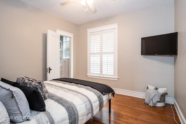 1208 W Waveland Ave Unit 1, Chicago, IL 60613 - bedroom featuring wood finished floors, multiple windows, and ceiling fan