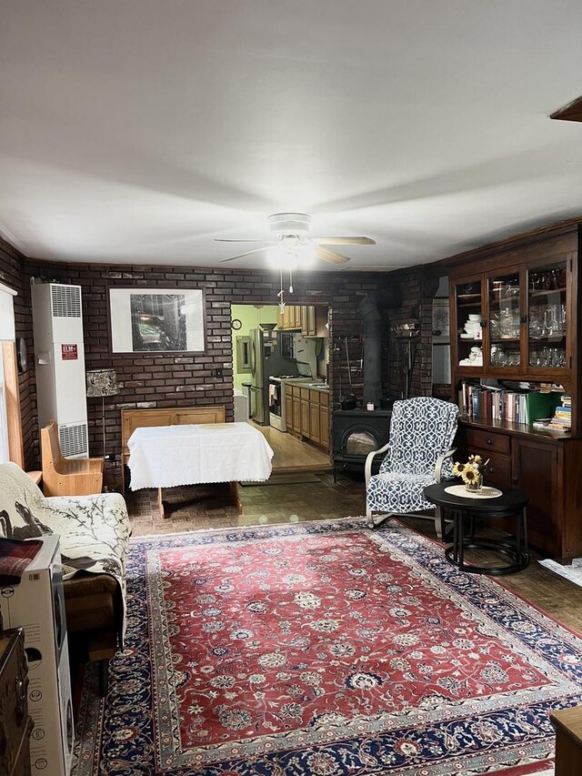 2110 N Mobile Ave, Chicago, IL 60639 - bedroom featuring a wood stove