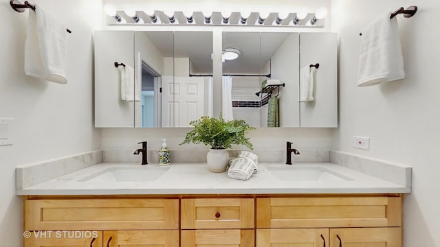 3649 W Cornelia Ave Unit C, Chicago, IL 60618 - bathroom featuring double vanity and a shower