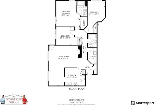 1604 Newburn Ct Unit D1, Wheeling, IL 60090 - floor plan / room layout
