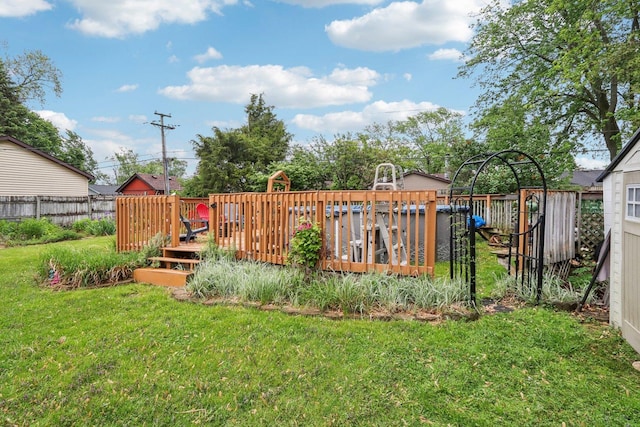 11537 S Neenah Ave, Worth, IL 60482 - view of yard featuring a deck