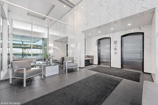 1300 N Lake Shore Dr Unit 18D, Chicago, IL 60610 - lobby with a towering ceiling and recessed lighting