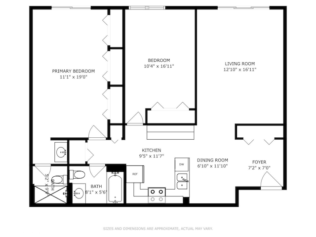 5400 Walnut Ave Unit 201, Downers Grove, IL 60515 - view of floor plan / room layout