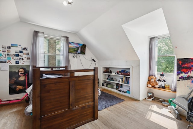 17715 Roy St, Lansing, IL 60438 - bedroom with lofted ceiling, wood finished floors, and multiple windows