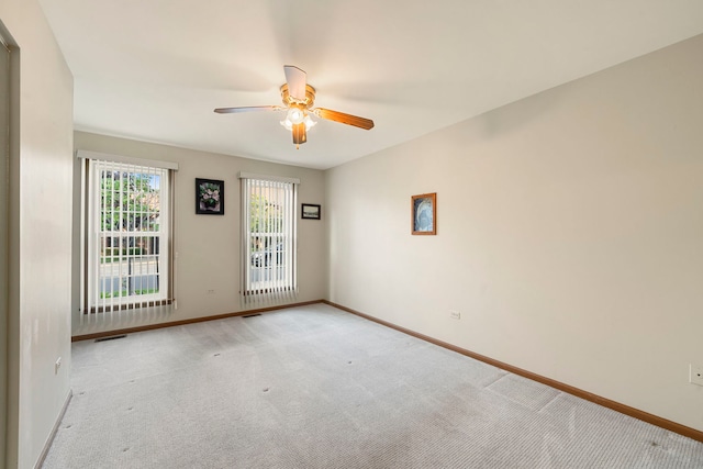 3072 Carlton Ct, Westchester, IL 60154 - empty room featuring ceiling fan and light colored carpet