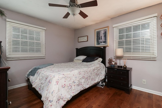 8524 Carriage Hills Rd, Bloomington, IL 61705 - bedroom with wood finished floors and ceiling fan