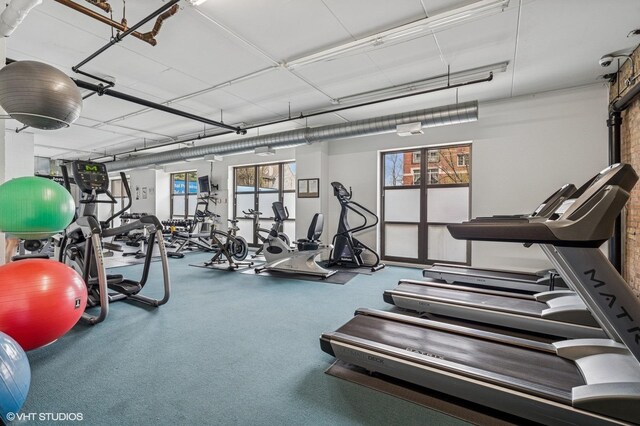 1735 W Diversey Pkwy Unit 402, Chicago, IL 60614 - gym with a garage