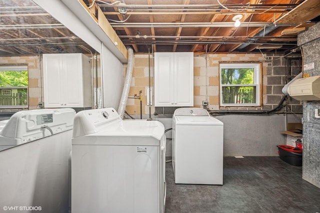 803 W Miner St, Arlington Heights, IL 60005 - laundry room with washer and clothes dryer, healthy amount of natural light, and cabinet space