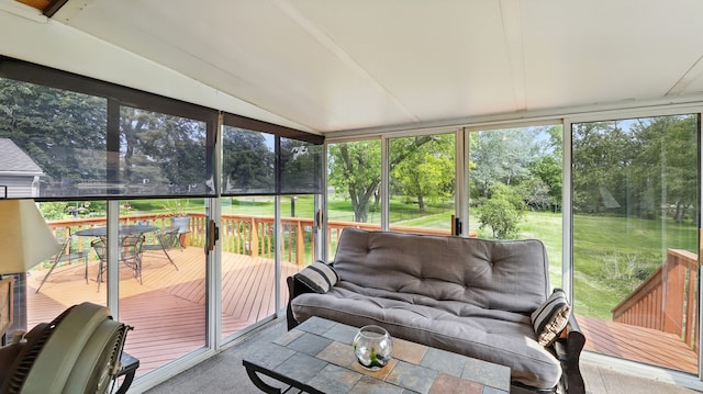 540 W Madison St, Lombard, IL 60148 - sunroom / solarium featuring outdoor dining space, an outdoor hangout area, plenty of natural light, and view of scattered trees