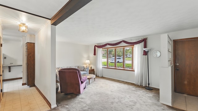 540 W Madison St, Lombard, IL 60148 - sitting room featuring baseboards and carpet floors