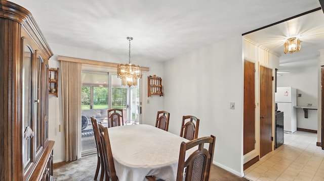 540 W Madison St, Lombard, IL 60148 - dining area with a chandelier and baseboards