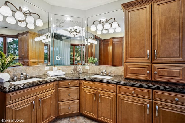 3832 W Chase Ave, Lincolnwood, IL 60712 - full bath featuring double vanity, backsplash, and plenty of natural light