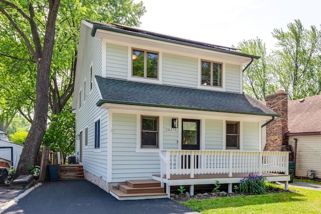 26371 N Elmwood Ave, Mundelein, IL 60060 - view of front of house with a porch and roof with shingles