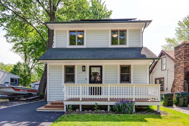 26371 N Elmwood Ave, Mundelein, IL 60060 - view of front of house featuring covered porch and a shingled roof