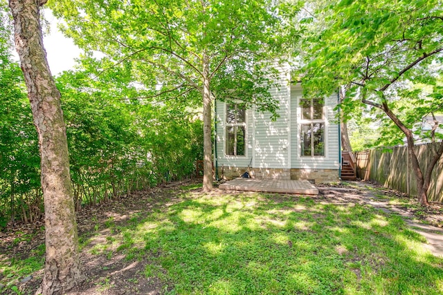26371 N Elmwood Ave, Mundelein, IL 60060 - view of yard featuring a wooden deck