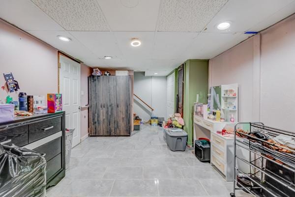 426 Greentree Ln, Bolingbrook, IL 60440 - recreation room featuring a drop ceiling