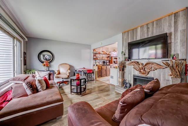 426 Greentree Ln, Bolingbrook, IL 60440 - living room featuring a fireplace and light wood finished floors