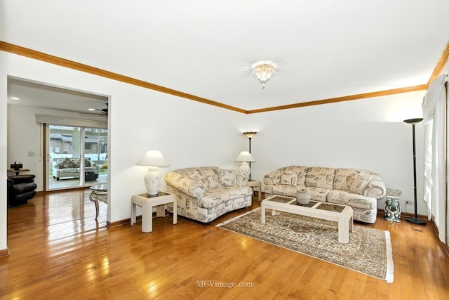 3835 Huntington Blvd, Hoffman Estates, IL 60192 - living area featuring crown molding and wood-type flooring