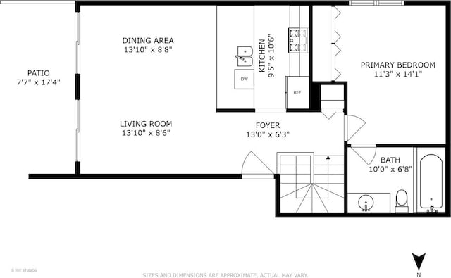 23 N Racine Ave Unit 405, Chicago, IL 60607 - view of home floor plan
