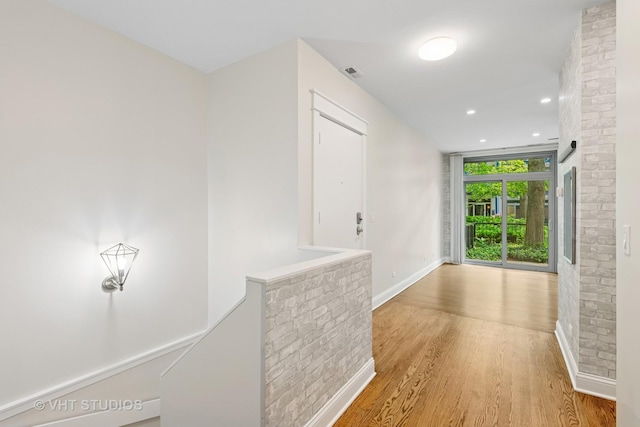 23 N Racine Ave Unit 405, Chicago, IL 60607 - hall featuring wood finished floors and recessed lighting