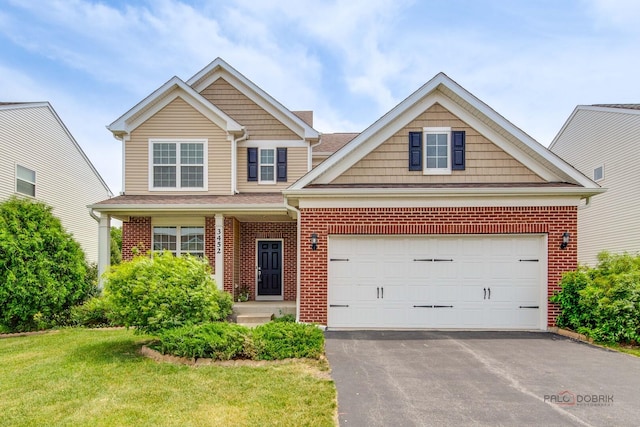3452 Birch Ln, Naperville, IL 60564 - traditional-style home featuring brick siding, driveway, a front yard, and an attached garage
