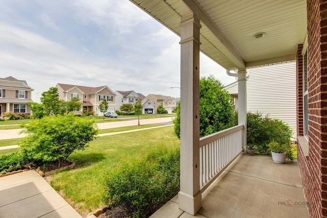 3452 Birch Ln, Naperville, IL 60564 - covered porch with a residential view and a lawn
