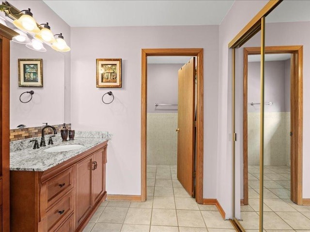 14542 S Mustang Dr, Homer Glen, IL 60491 - bathroom with vanity and tile patterned flooring