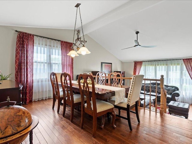 14542 S Mustang Dr, Homer Glen, IL 60491 - dining area with wood-type flooring, healthy amount of natural light, and a ceiling fan