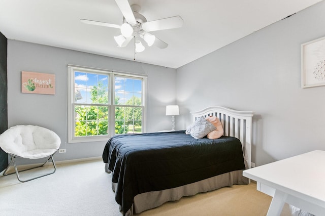 769 Brighton Dr, Sugar Grove, IL 60554 - bedroom with carpet floors, baseboards, and a ceiling fan