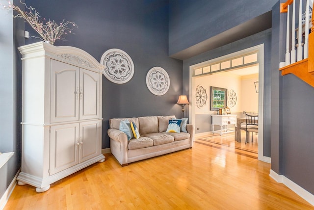 769 Brighton Dr, Sugar Grove, IL 60554 - living area featuring light wood-type flooring and baseboards