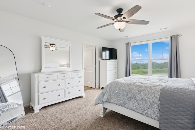 25354 W Cerena Cir, Plainfield, IL 60586 - bedroom with light colored carpet and ceiling fan