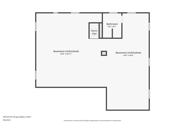 482 Fitch Rd, Chicago Heights, IL 60411 - property floor plan