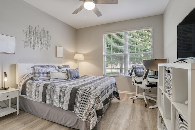 11316 Maplewood Dr, Plainfield, IL 60585 - bedroom with wood finished floors, an office area, and ceiling fan