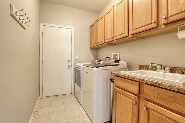 11316 Maplewood Dr, Plainfield, IL 60585 - laundry area with separate washer and dryer, cabinet space, and light tile patterned flooring