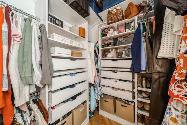 1040 W Adams St Unit 365, Chicago, IL 60607 - walk in closet featuring wood finished floors