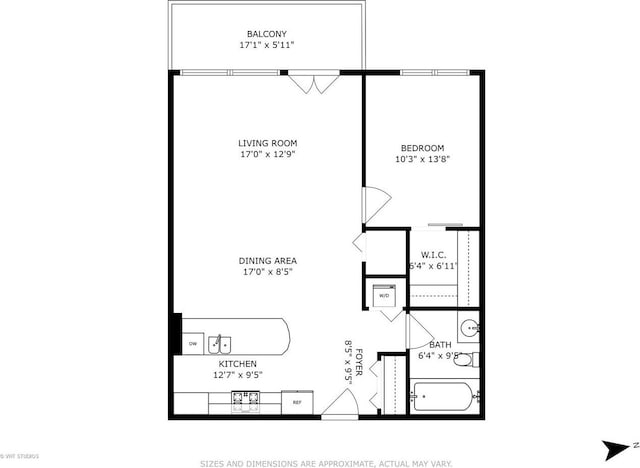 1040 W Adams St Unit 365, Chicago, IL 60607 - room layout