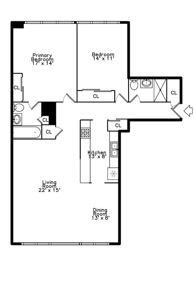 6301 N Sheridan Rd Unit 18E, Chicago, IL 60660 - view of property floor plan