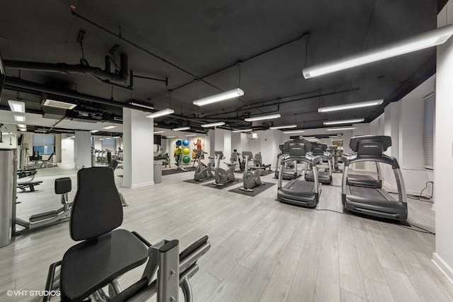 310 S Michigan Ave Unit 1900, Chicago, IL 60604 - exercise room featuring wood finished floors
